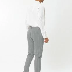 Allegra K Men's Dress Striped Pants Slim Fit Flat Front Business Pencil Trousers With Pockets 20 Allegra K Men's Dress Striped Pants Slim Fit Flat Front Business Pencil Trousers With Pockets