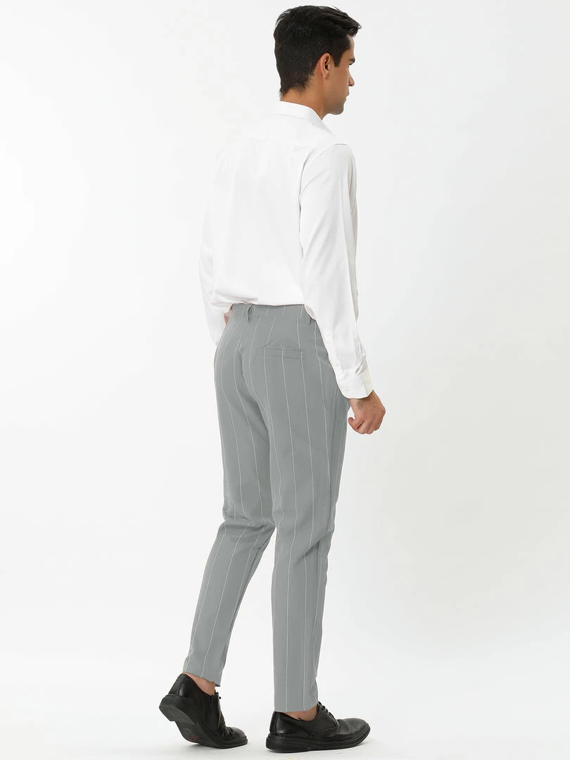 Allegra K Men's Dress Striped Pants Slim Fit Flat Front Business Pencil Trousers With Pockets 8 Allegra K Men's Dress Striped Pants Slim Fit Flat Front Business Pencil Trousers With Pockets