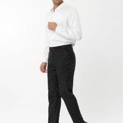 Allegra K Men's Business Trousers Casual Printed Slim Fit Flat Front Chinos Dress Pants 43 Allegra K Men's Business Trousers Casual Printed Slim Fit Flat Front Chinos Dress Pants