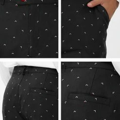 Allegra K Men's Business Trousers Casual Printed Slim Fit Flat Front Chinos Dress Pants 45 Allegra K Men's Business Trousers Casual Printed Slim Fit Flat Front Chinos Dress Pants