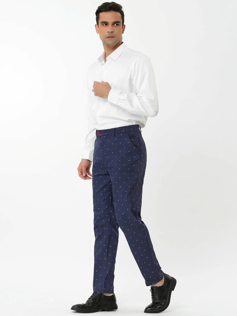 Allegra K Men's Business Trousers Casual Printed Slim Fit Flat Front Chinos Dress Pants 25 Allegra K Men's Business Trousers Casual Printed Slim Fit Flat Front Chinos Dress Pants