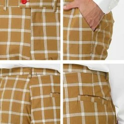 Allegra K Men's Plaid Dress Pants Casual Slim Fit Flat Front Business Checked Trousers 38 Allegra K Men's Plaid Dress Pants Casual Slim Fit Flat Front Business Checked Trousers