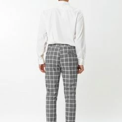 Allegra K Men's Plaid Dress Pants Casual Slim Fit Flat Front Business Checked Trousers 43 Allegra K Men's Plaid Dress Pants Casual Slim Fit Flat Front Business Checked Trousers