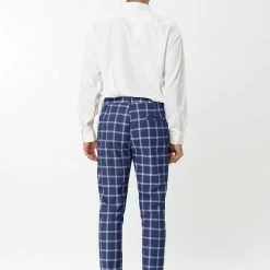 Allegra K Men's Plaid Dress Pants Casual Slim Fit Flat Front Business Checked Trousers 54 Allegra K Men's Plaid Dress Pants Casual Slim Fit Flat Front Business Checked Trousers