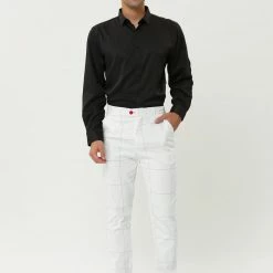 Allegra K Men's Business Checked Trousers Slim Fit Flat Front Plaid Dress Pants