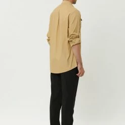 Allegra K Men's Cargo Shirt Long Sleeves Regular Fit Button Down Safari Work Shirts