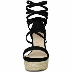 Allegra K Shoes Women's Espadrille Platform Lace Up Wedge Heels Sandals 17 Allegra K Shoes Women's Espadrille Platform Lace Up Wedge Heels Sandals