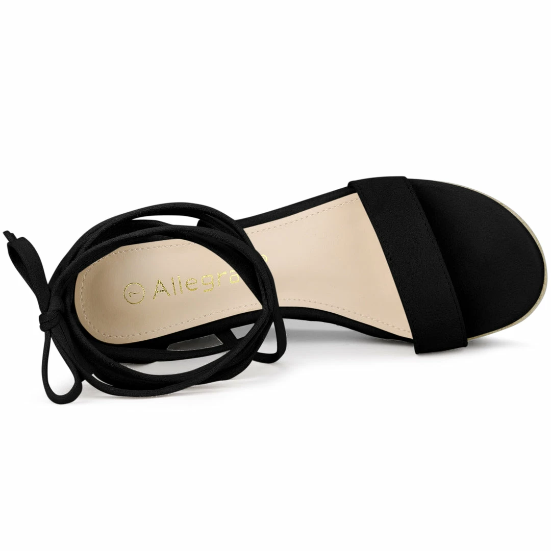 Allegra K Shoes Women's Espadrille Platform Lace Up Wedge Heels Sandals 7 Allegra K Shoes Women's Espadrille Platform Lace Up Wedge Heels Sandals