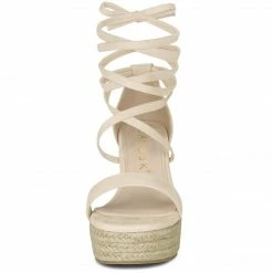 Allegra K Shoes Women's Espadrille Platform Lace Up Wedge Heels Sandals 23 Allegra K Shoes Women's Espadrille Platform Lace Up Wedge Heels Sandals