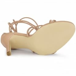 Allegra K Shoes Women's Strappy Heels Lace Up Stiletto Heel Sandals