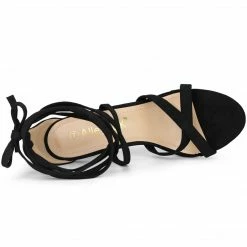 Allegra K Shoes Women's Lace Up Heels Stiletto High Heel Sandals