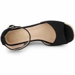 Allegra K Women's Espadrille Platform Ankle Strap Wedge Heel Sandals Shoes 19 Allegra K Women's Espadrille Platform Ankle Strap Wedge Heel Sandals Shoes