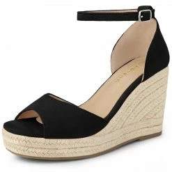 Allegra K Women's Espadrille Platform Ankle Strap Wedge Heel Sandals Shoes 16 Allegra K Women's Espadrille Platform Ankle Strap Wedge Heel Sandals Shoes