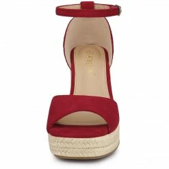 Allegra K Women's Espadrille Platform Ankle Strap Wedge Heel Sandals Shoes 23 Allegra K Women's Espadrille Platform Ankle Strap Wedge Heel Sandals Shoes