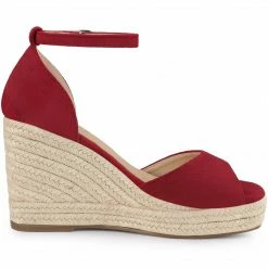 Allegra K Women's Espadrille Platform Ankle Strap Wedge Heel Sandals Shoes 27 Allegra K Women's Espadrille Platform Ankle Strap Wedge Heel Sandals Shoes