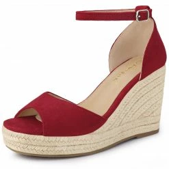 Allegra K Women's Espadrille Platform Ankle Strap Wedge Heel Sandals Shoes 22 Allegra K Women's Espadrille Platform Ankle Strap Wedge Heel Sandals Shoes