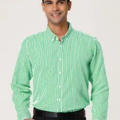 Allegra K Men's Business Vertical Striped Long Sleeves Button Down Dress Shirts 53 Allegra K Men's Business Vertical Striped Long Sleeves Button Down Dress Shirts