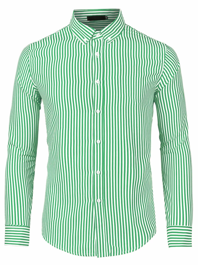 Allegra K Men's Business Vertical Striped Long Sleeves Button Down Dress Shirts 22 Allegra K Men's Business Vertical Striped Long Sleeves Button Down Dress Shirts