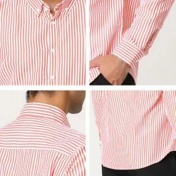 Allegra K Men's Business Vertical Striped Long Sleeves Button Down Dress Shirts 45 Allegra K Men's Business Vertical Striped Long Sleeves Button Down Dress Shirts