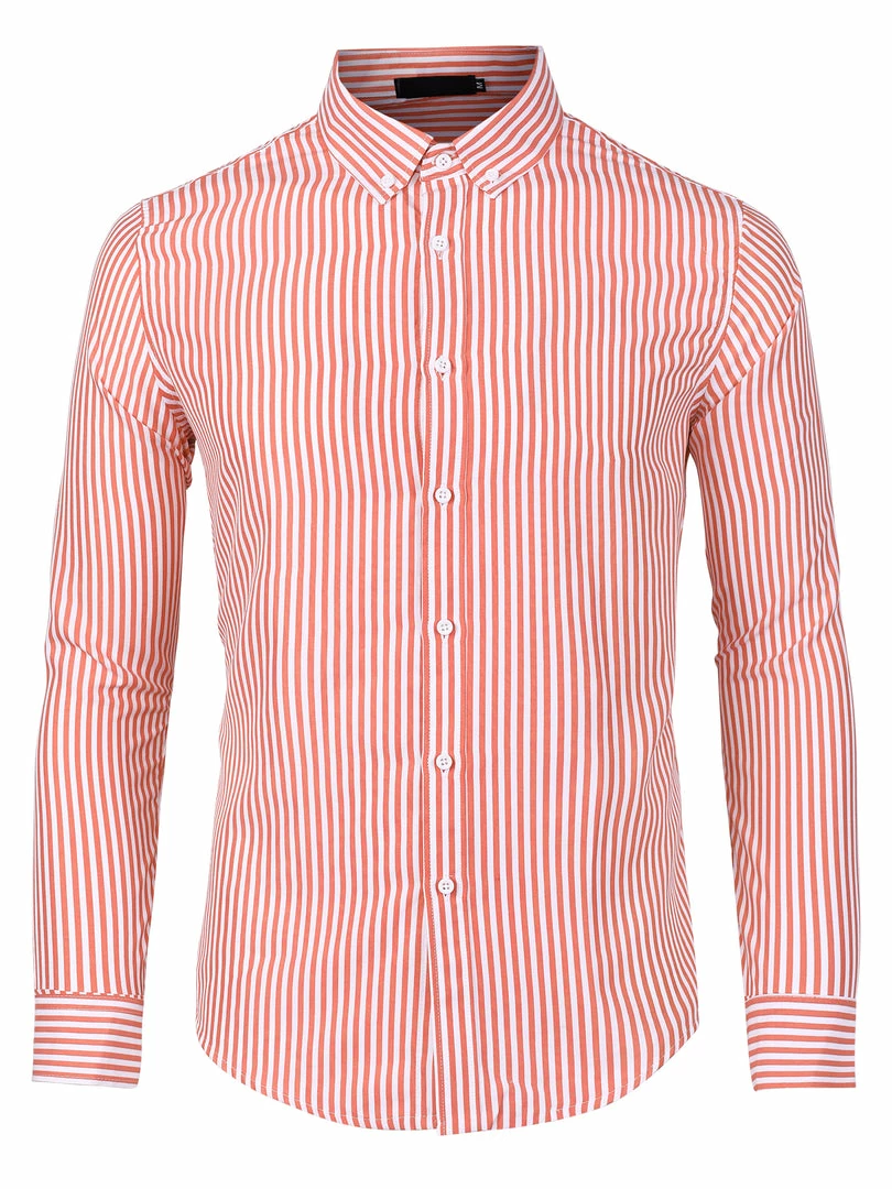 Allegra K Men's Business Vertical Striped Long Sleeves Button Down Dress Shirts 10 Allegra K Men's Business Vertical Striped Long Sleeves Button Down Dress Shirts