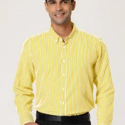 Allegra K Men's Business Vertical Striped Long Sleeves Button Down Dress Shirts 35 Allegra K Men's Business Vertical Striped Long Sleeves Button Down Dress Shirts