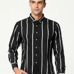 Allegra K Men's Business Vertical Striped Long Sleeves Button Down Dress Shirts 60 Allegra K Men's Business Vertical Striped Long Sleeves Button Down Dress Shirts