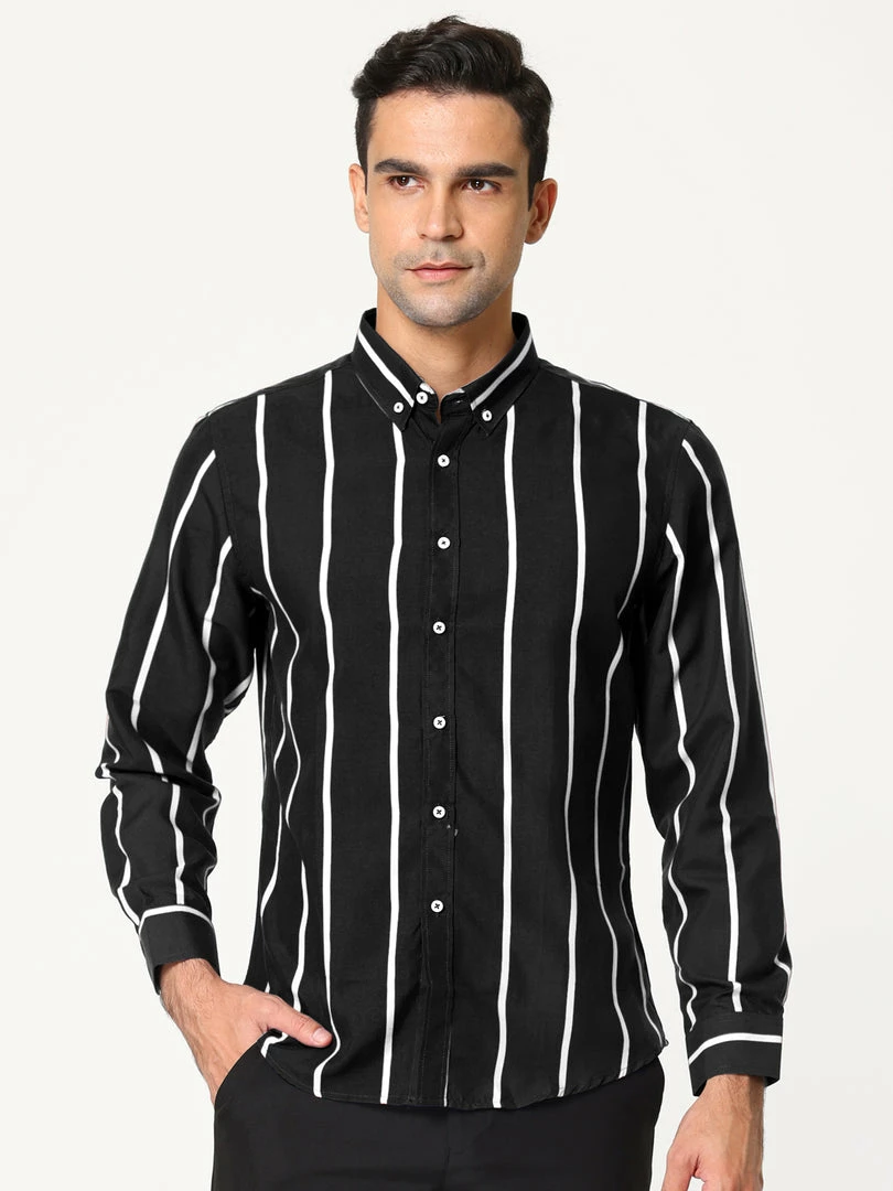 Allegra K Men's Business Vertical Striped Long Sleeves Button Down Dress Shirts 30 Allegra K Men's Business Vertical Striped Long Sleeves Button Down Dress Shirts