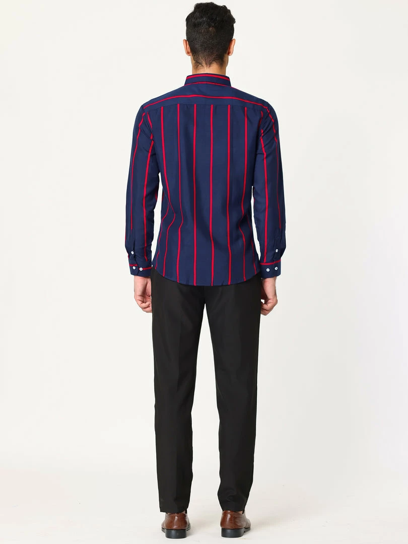 Allegra K Men's Business Vertical Striped Long Sleeves Button Down Dress Shirts 20 Allegra K Men's Business Vertical Striped Long Sleeves Button Down Dress Shirts