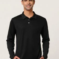 Allegra K Men's Casual Long Sleeves Polo Shirts Regular Fit Solid Golf Shirt 35 Allegra K Men's Casual Long Sleeves Polo Shirts Regular Fit Solid Golf Shirt