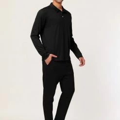 Allegra K Men's Casual Long Sleeves Polo Shirts Regular Fit Solid Golf Shirt 37 Allegra K Men's Casual Long Sleeves Polo Shirts Regular Fit Solid Golf Shirt