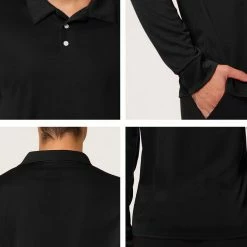 Allegra K Men's Casual Long Sleeves Polo Shirts Regular Fit Solid Golf Shirt 39 Allegra K Men's Casual Long Sleeves Polo Shirts Regular Fit Solid Golf Shirt