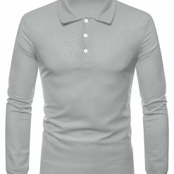 Allegra K Men's Casual Long Sleeves Polo Shirts Regular Fit Solid Golf Shirt 52 Allegra K Men's Casual Long Sleeves Polo Shirts Regular Fit Solid Golf Shirt