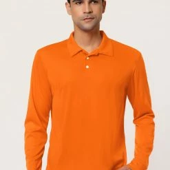 Allegra K Men's Casual Long Sleeves Polo Shirts Regular Fit Solid Golf Shirt 60 Allegra K Men's Casual Long Sleeves Polo Shirts Regular Fit Solid Golf Shirt