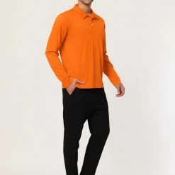 Allegra K Men's Casual Long Sleeves Polo Shirts Regular Fit Solid Golf Shirt 61 Allegra K Men's Casual Long Sleeves Polo Shirts Regular Fit Solid Golf Shirt