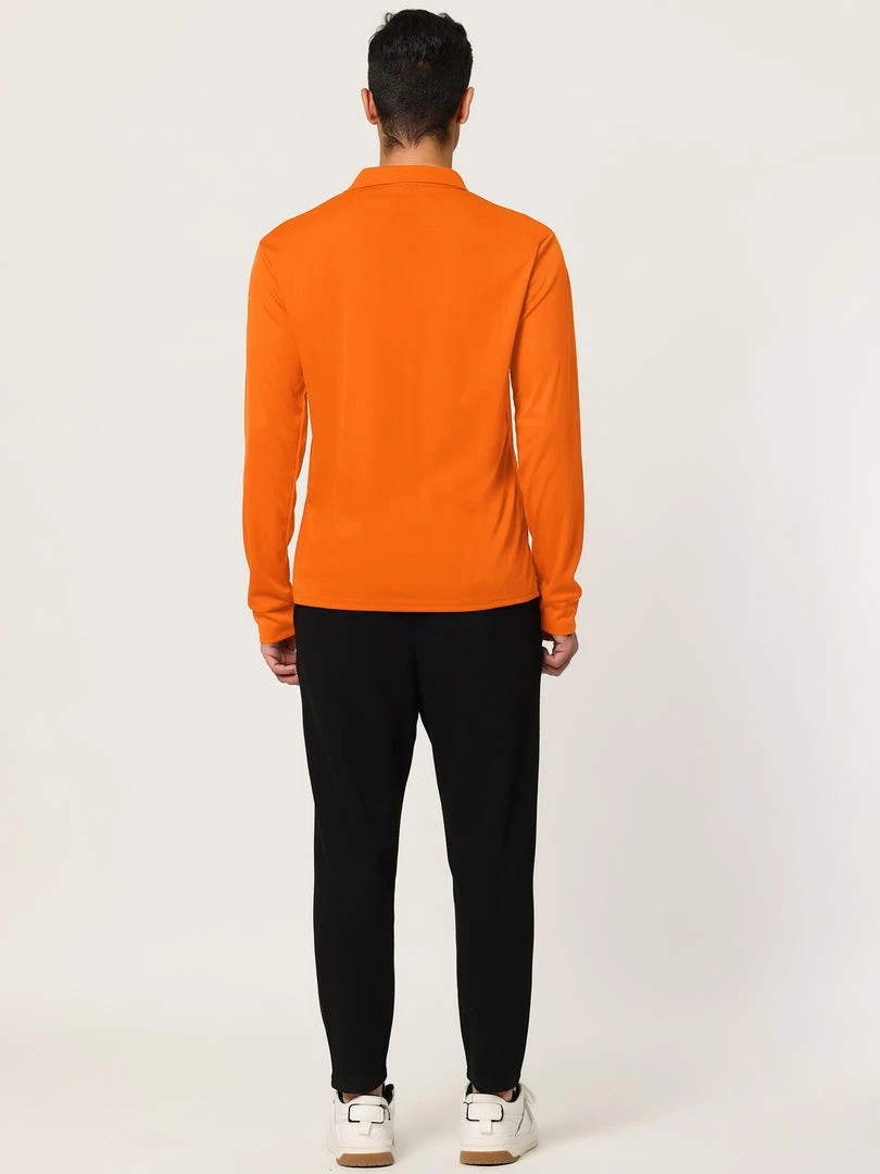 Allegra K Men's Casual Long Sleeves Polo Shirts Regular Fit Solid Golf Shirt 32 Allegra K Men's Casual Long Sleeves Polo Shirts Regular Fit Solid Golf Shirt