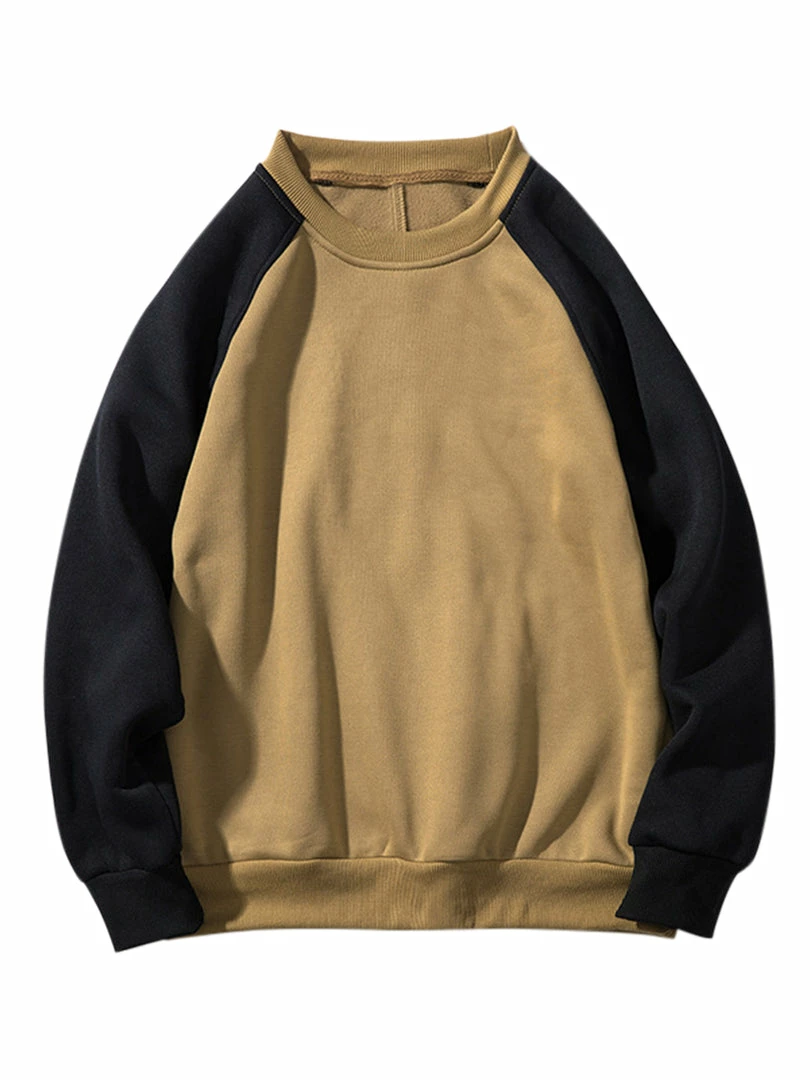 Allegra K Men's Casual Raglan Long Sleeve Round Neck Plush Color Block Pullover Sweatshirt 4 Allegra K Men's Casual Raglan Long Sleeve Round Neck Plush Color Block Pullover Sweatshirt