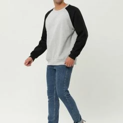 Allegra K Men's Casual Raglan Long Sleeve Round Neck Plush Color Block Pullover Sweatshirt 21 Allegra K Men's Casual Raglan Long Sleeve Round Neck Plush Color Block Pullover Sweatshirt