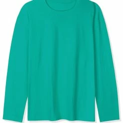 Allegra K Men's Cotton Long Sleeves T-Shirt Casual Crew Neck Soft Basic Tee Tops