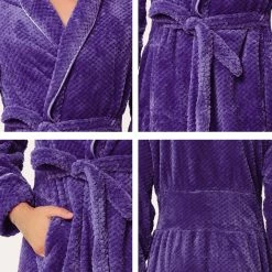 Allegra K Men's Flannel Bathrobe Solid Color Sleepwear Long Sleeves Kimono Plush Shawl Robe 48 Allegra K Men's Flannel Bathrobe Solid Color Sleepwear Long Sleeves Kimono Plush Shawl Robe