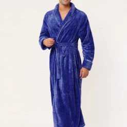 Allegra K Men's Flannel Bathrobe Solid Color Sleepwear Long Sleeves Kimono Plush Shawl Robe 36 Allegra K Men's Flannel Bathrobe Solid Color Sleepwear Long Sleeves Kimono Plush Shawl Robe