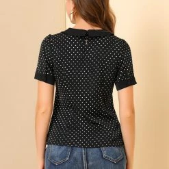 Allegra K Women's Peter Pan Collar Vintage Polka Dots Top 20 Allegra K Women's Peter Pan Collar Vintage Polka Dots Top