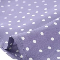 Allegra K Women's Tie V Neck Button Up Polka Dots Top Blouse