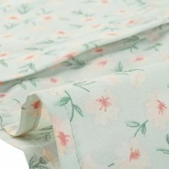 Allegra K Women's Floral Print Tie Neck Ruffle Decor Ruffle Cuffs Tops