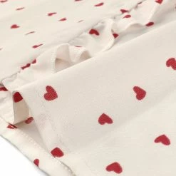 Allegra K Women's Button Down Shirts Turndown Collar Short Sleeve Valentine's Day Shirt