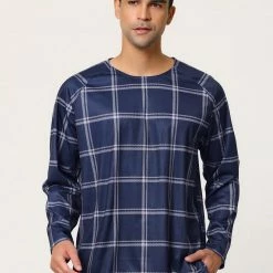 Allegra K Men's Hipster Hip Hop Print T-Shirts Crew Neck Long Sleeves Longline Tee Tops