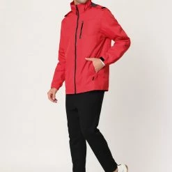 Allegra K Men's Lightweight Windbreaker Drawstring Hooded Full-Zip Hiking Outdoor Rain Jacket 19 Allegra K Men's Lightweight Windbreaker Drawstring Hooded Full-Zip Hiking Outdoor Rain Jacket