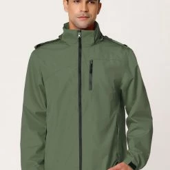 Allegra K Men's Lightweight Windbreaker Drawstring Hooded Full-Zip Hiking Outdoor Rain Jacket 24 Allegra K Men's Lightweight Windbreaker Drawstring Hooded Full-Zip Hiking Outdoor Rain Jacket