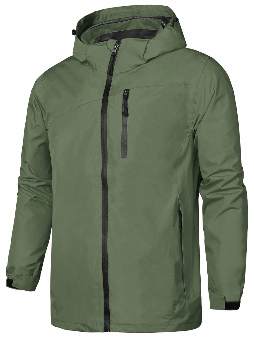 Allegra K Men's Lightweight Windbreaker Drawstring Hooded Full-Zip Hiking Outdoor Rain Jacket 10 Allegra K Men's Lightweight Windbreaker Drawstring Hooded Full-Zip Hiking Outdoor Rain Jacket