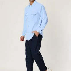 Allegra K Men's Linen Shirt Solid Long Sleeves Casual Button Down Beach Cargo Shirts 31 Allegra K Men's Linen Shirt Solid Long Sleeves Casual Button Down Beach Cargo Shirts