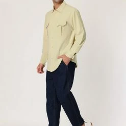 Allegra K Men's Linen Shirt Solid Long Sleeves Casual Button Down Beach Cargo Shirts 26 Allegra K Men's Linen Shirt Solid Long Sleeves Casual Button Down Beach Cargo Shirts